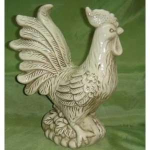  ROOSTER FIGURINE ANTIQ 9.5CER