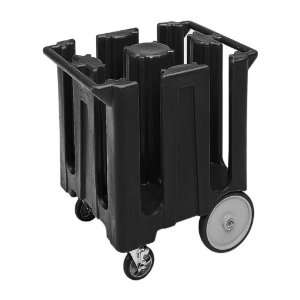  Cambro Dish Caddies Cart W/ 4 Columns, 9  1/2 D Max, Black 