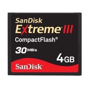  SanDisk 4GB Extreme III (Extreme 3) Compact Flash CF 