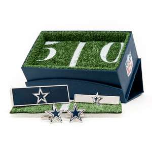   Cowboys Football Gift Set PD DAL 3P cufflinks tie bar money clip tex