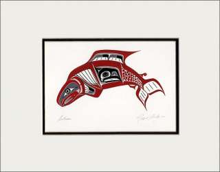 RICHARD SHORTY Kwagiulth native indian art SALMON ~ smp  