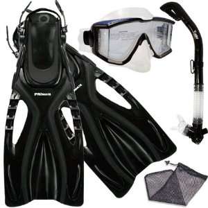  Snorkeling Scuba Dive SIDE VIEWED PURGE Mask Fins Dry Snorkel Gear 