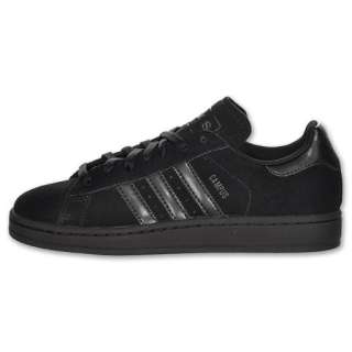 NWT Adidas Campus II Black w/ Black Stripes Suede Mens Shoes  