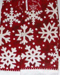Kitchen Towel Set Snowflake Cotton Towels  