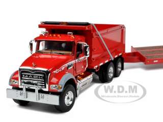 MACK GRANITE MP DUMP TRUCK WITH BEAVERTAIL TRAILER 1/50 BY FIRST GEAR 