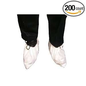 Tyvek Shoe Covers, 2X Large Size, 200 Pairs   White  