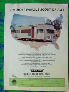   1969 MOBILE SCOUT CAMP TRAVEL TRAILER CAMPING RECREATION CAMPER  