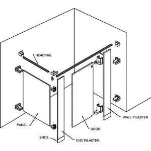  Bathroom Partition Kits Bathroom Partition,Add On,Gray 