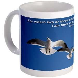 Gathered Together Seagull Inspirational Religion Mug by  