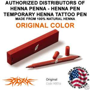 Hennapenna Henna Penna ORIGINAL Color Pen Tattoo USA  