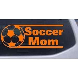 Soccer Mom Sports Car Window Wall Laptop Decal Sticker    Orange 40in 