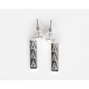    Delta Delta Delta Sorority Silver Bar Post Earrings Jewelry