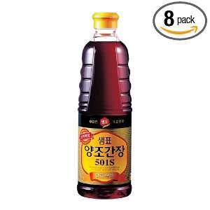 Sempio Naturally Brewed Soy Sauce, 500ml, 16.9 Ounce (Pack of 8 