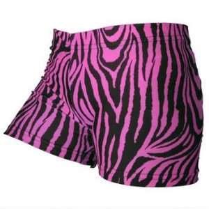   ® Fuchsia Pink Zebra Volleyball Spandex Shorts