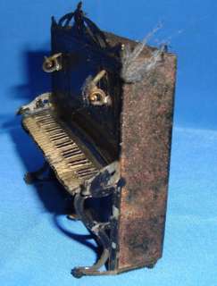 Old Vintage Pewter Material Miniature Piano from Germany 1930 Very 