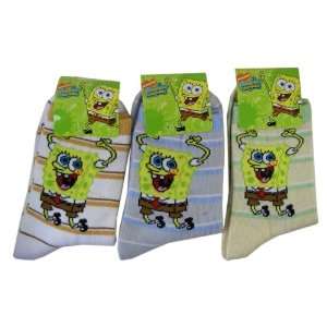   Spongebob 3pair Boys Ankle Socks (Assorted) Size Medium Toys & Games