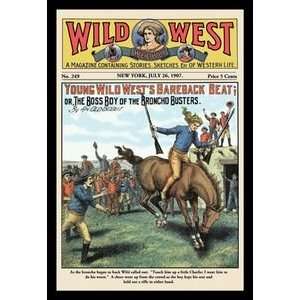 Wild West Weekly Young Wild Wests Bareback Beat   20x30 Gallery 