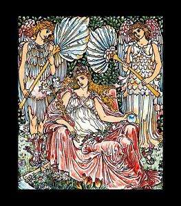 Walter Crane Fairy Tales Altered Art Nouveau images cd  
