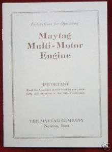 Maytag Multi Motor Gas Engine washer Book Hit & Miss  