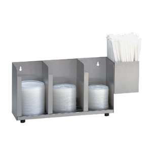   Section Lid/Cup Organizer with Straw Attachment