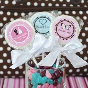 24 Something Sweet Personalized Lollipop Wedding Bridal Shower Favors