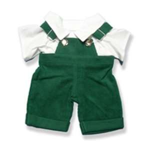 Green Overalls with White Top Outfit Teddy Bear Clothes Fit 14   18 