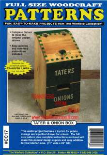 Potato & Onion Kitchen Storage Box Bins Woodworking Plans 788738001482 