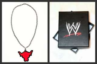 The Rock Red Bull WWE Pendant Chain Necklace WWE Box  