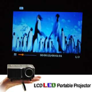 Portable Multimedia LED LCD Mini Projector Desk Type 45 Display AV in 
