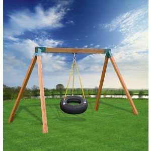  Classic Cedar Tire Swing with Lumber Patio, Lawn & Garden