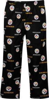 Pittsburgh Steelers Youth Black Printed Logo Sleep Pants  
