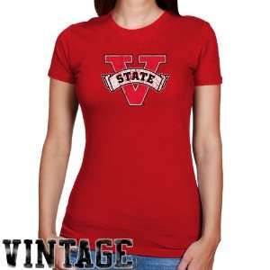  NCAA Valdosta State Blazers Ladies Red Distressed Logo 