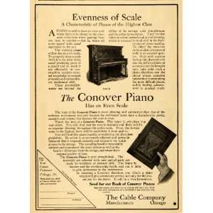 1905 Vintage Ad Conover Piano Upright Style Z Cable Co.   Original 