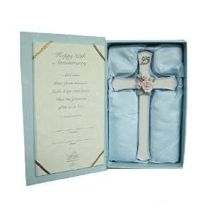 com Valencia 25th Wedding Anniversary Porcelain Wall Cross With Gift 