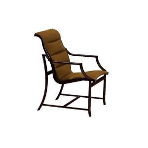  Tropitone Windsor Padded Sling Aluminum Arm Patio Dining Chair 